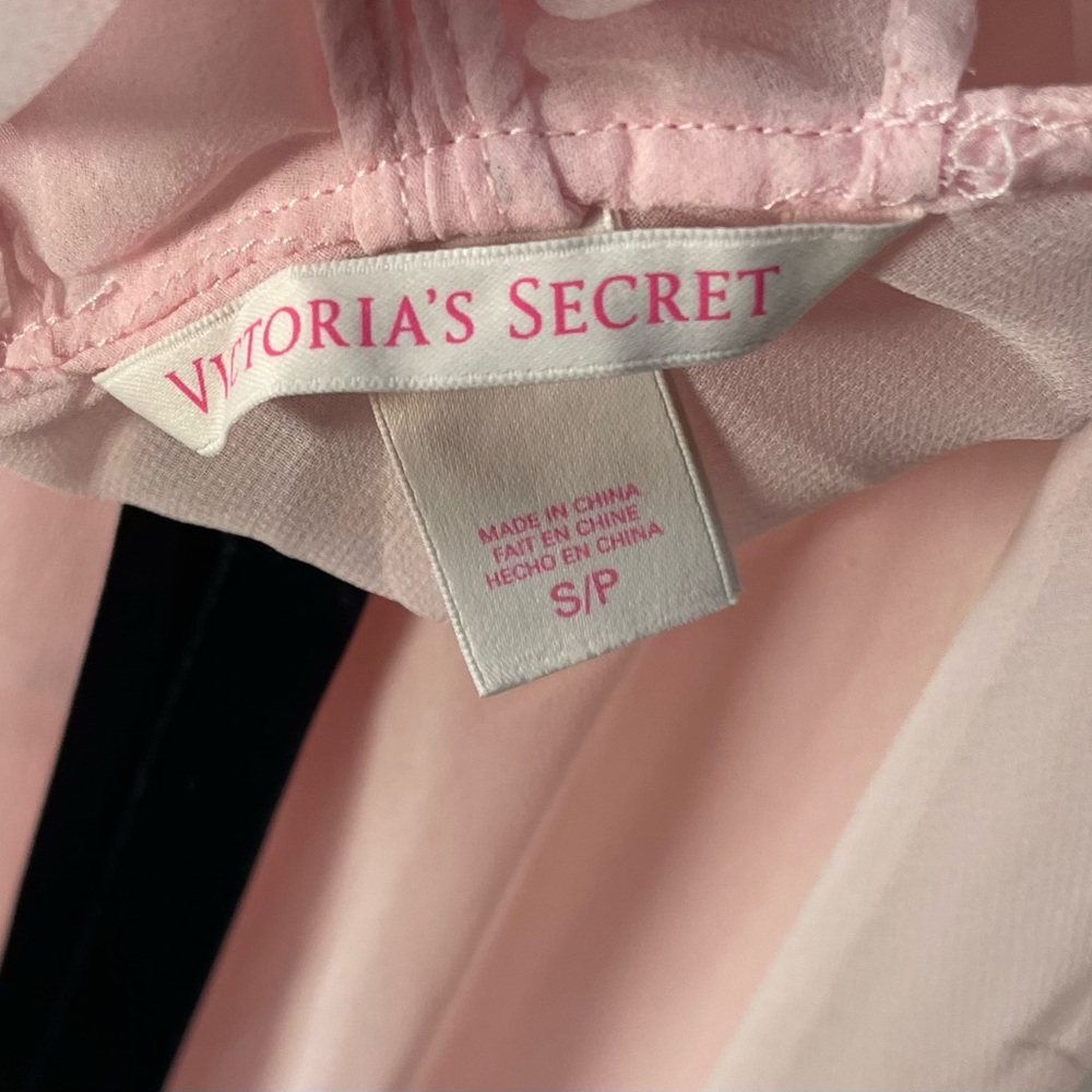 Victoria's Secret Pink Sheer Garment with Black Detail - Picture 3 of 4